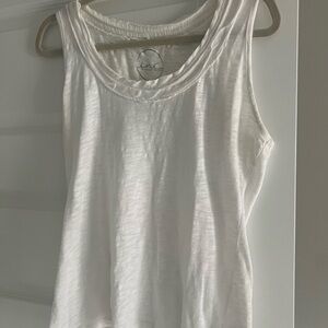 INC International Concepts Women's White Sleeveless Top white size L